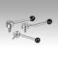 Tension levers flat external thread, stainless steel