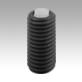 Supporti oscillanti regolabili con O-ring ed esagono incassato forma K, sfera POM spianata, piana