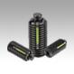 Spring plungers with hex socket and flat thrust pin, steel, with thread lock