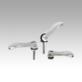 Cam levers, steel, with internal and external thread, plastic-metal thrust washer and steel stud