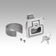 Snap locks stainless steel with Bowden cable connection and grip, fold-down, Form A