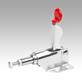 Mini push-pull toggle clamps, steel or stainless steel with mounting bracket, Form B