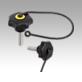 Star grips with safety cable similar to DIN 6336, steel parts stainless steel, external thread, Form LS