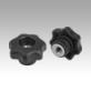 Star grips similar to DIN 6336, metal parts stainless steel, internal thread, without cap, Form D 