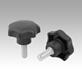 Star grips, plastic DIN 6336