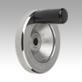 Handwheels disc, aluminium, with fixed cylinder grip