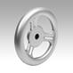 Spoked handwheels, sheet stainless steel, Form A 3 spokes