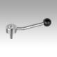 Tension levers flat external thread, stainless steel, 15°