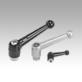 Clamping levers, die-cast zinc with internal thread, threaded insert stainless steel