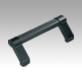 Maniglie tubolari in alluminio con supporti laterali in alluminio, inclinate, forma A