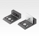 Door stops plastic for aluminium profile with buffer or with magnetic catch