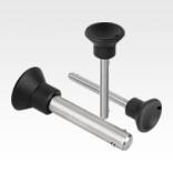 Locking pins, stainless steel with plastic mushroom grip