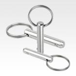 Locking pins with key ring