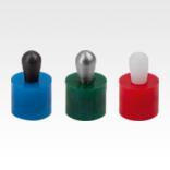 Lateral spring plungers with plastic spring