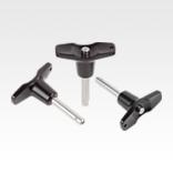 Ball lock pins with die-cast zinc T-grip