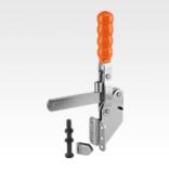 Toggle clamps vertical with angled foot and full holding arm