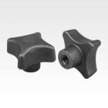 Palm grips DIN 6335, grey cast iron, Form E, blind tapped hole