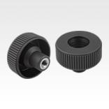 Knurled knobs, metal parts stainless steel, Form D, with tapped bush, without cap - inch