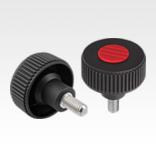 Knurled knobs, metal parts stainless steel, Form L, with external thread - inch
