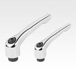 Manette indexable avec insert taraudé, chromé brillante - inch