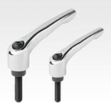 Clamping levers external thread, high-gloss chromed - inch