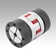 Elastomer dog couplings with clamping taper