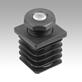 Adjustment plugs, plastic with non-slip inserts for round and square tubes, Form B, square