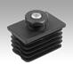 Adjustment plugs, plastic with non-slip inserts for round and square tubes, Form C, rectangular