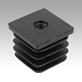 Plugs with tapped hole, plastic for square tubes, Form A, square