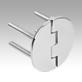 Stainless steel hinges 
with fastening screws, Form B