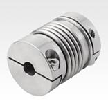 Metal bellows couplings, mini with clamp hubs, stainless steel