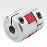 Elastomer dog couplings with clamp hubs