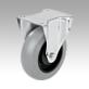 Steel plate fixed castors with soft rubber tyres