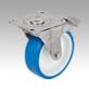 Roulette pivotante en Inox avec stop fix pour locaux sanitaires