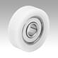 Roulettes de guidage en plastique cylindriques avec ou sans axe en inox - forme A