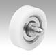 Roulettes de guidage en plastique cylindriques avec ou sans axe en inox - forme B