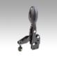 Vertical antistatic toggle clamps with straight foot and adjustable clamping spindle