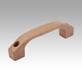 Pull handles, biopolymer, mounted from front or rear