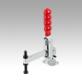 Toggle clamps vertical with flat foot and full holding arm
