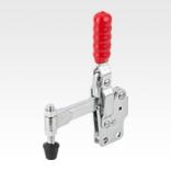 Toggle clamps vertical with straight foot and full holding arm