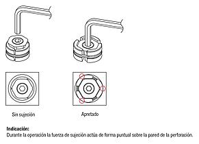 Bridas de centrado de acero,
redondas