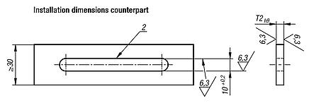 Sliding clamps for slotted holes