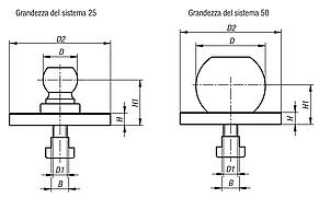 Set di fissaggio per cava a T per supporto del pezzo da lavorare