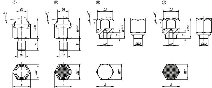 Supporti oscillanti con ritorno automatico