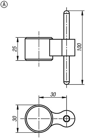 Butées de pièces magnétiques, forme A, standard