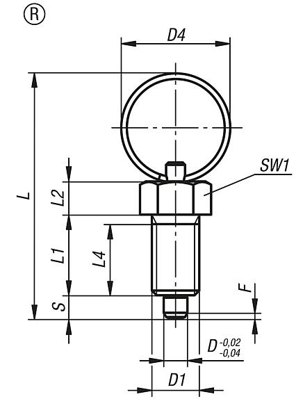 Indexing plungers, steel or stainless steel with stainless steel pull ring