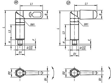 Cam-action indexing plungers with thread lock