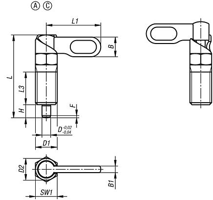 Cam-action indexing plungers with stop, Form A and C