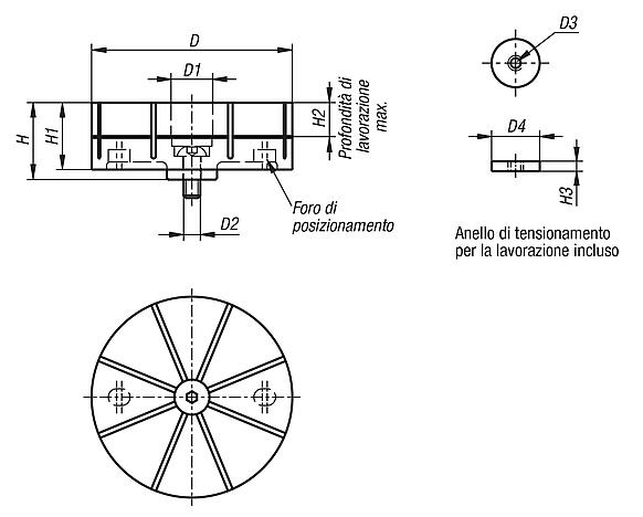 Pinza per serraggio esterno