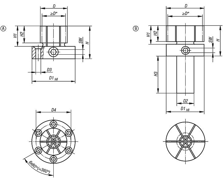 Mandrel colletswith side lock